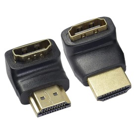 IRYNA 2 Pack HDMI 90 Degree Adapter and 270 Degree Male to Female Adapter, Right Angle HDMI, HDMI Male to Female Adapter Support 3D 4K HDMI Extender