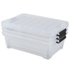 Yuright 20 L Clear Plastic Under Bed Storage Box Container,