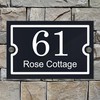 Badgemaster Modern Anthracite Grey House Number Sign Plaque Stainless Steel