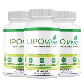 (Paquete de 3) Cápsulas Lipo Vive - Píldoras para bajar de peso LipoVive, totalmente naturales