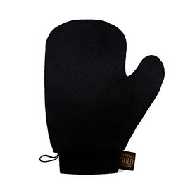 SoSu By SJ Dripping Gold Black Velvet Tanning Mitt