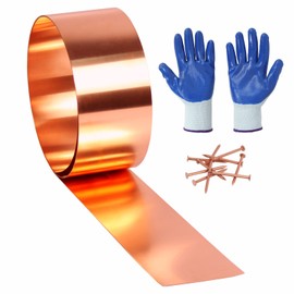 Copper Flashing 99.95% Pure - 16 Oz 24 Gauge 0.5mm Thickness - 10 Feet Length Copper Roll in Various Widths – Contractors & DIY Projects (24 Ga, 4" Width x 10 FT)