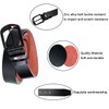 Zliger Men's Leather Belt Pin Buckle Black for Jeans Casual