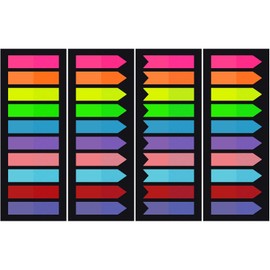 Qufiiry Sticky Notes, 800PCS Translucent Sticky Tabs, PET Multicolor Page Marker Index Tabs, Post It Notes Tabs, Annotation Tabs, for Binders, Books, Paper, Notes