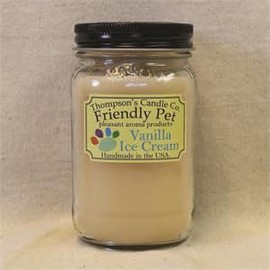Thompson's Candles Co - Friendly Pet Vanilla Ice Cream Small Mason Jar 12oz - ZVISM