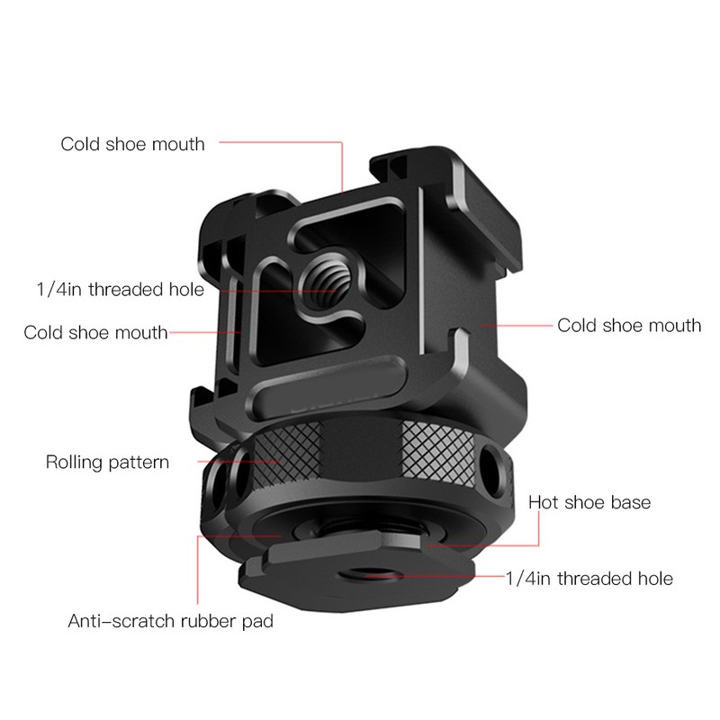 Ulanzi PT‑12 SLR Mirrorless Camera Three Heads Hot Shoe Cold