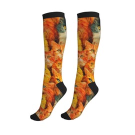 Mshutbna Animal Compression Socks Knee High Circulation Support Socks For Women Men Athletic Running Work Hiking Cycling Travel