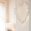 Lights4fun 10er LED Lichterherz LED Herz warmweiß batteriebetrieben Herz Deko