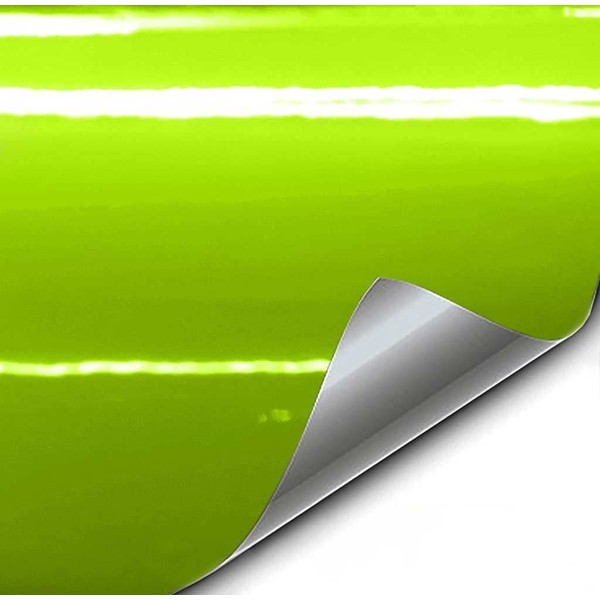 Lime Green Gloss 5ft x 1ft Vinyl Wrap Roll with