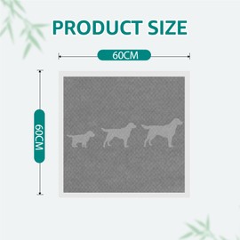 Nobleza Puppy Mat with Activated Carbon Neutralises Odours, PIPI Mats for Dogs, 60 x 60 cm, Training Pads, Leak-proof & Immediately Dry, Disposable Changing Mats, Pack of 50