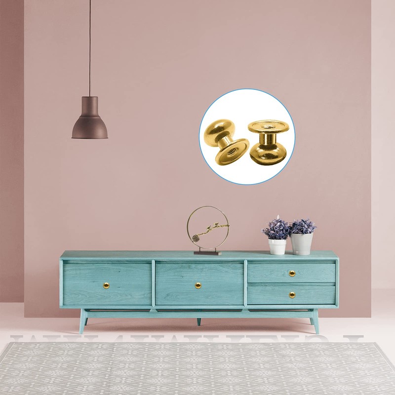 Jiozermi 24 Packs Mini Drawer Pulls, 0.39 Inch Diameter Round