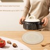Aiyraa 6-Piece Round Table Placemats & Coaster Set Beige, Cotton