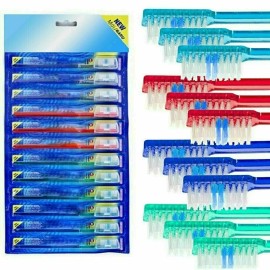 Oral-B 12 Oral B Toothbrushes Soft Indicator Bristles w/ Covers Caps Wholesale Bulk Lot