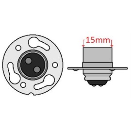 Bulb 1631X 1631 Xenon 6.5 V 17.9 W, P15d Base, S8