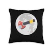 Moon Leaf Blower Autumn Throw Pillow