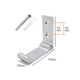 Aluminum Alloy Folding Caot Hook, Round Head Wall Mount Single Hook Home Storage Hooks for Bathroom Kitchen Bedroom, Silver, 3 Pcs