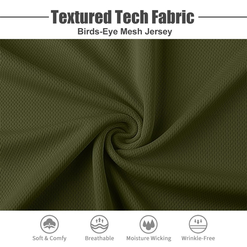 Zengjo Workout T Shirts for Men Quick Dry(Army Green,XL)