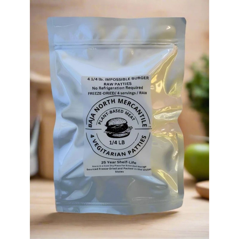 Baja North Mercantile Freeze-Dried Impossible™ Plant Based patties for Vegan