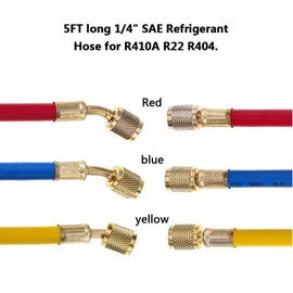 Shikha 5FT AC Diagnostic Manifold Freon Gauge Set for R410A R404A R22 R134A R12 R22 and R502 Refrigerant AC House Air Condition HVAC 60"