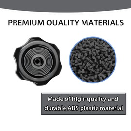 Black 1/2 inch Shaft,2-1/4 Inch Diameter Plastic Windows Knobs,for H711,RV Window and Vent Knob Interior Hardware Camper Windows,Replacement Trailer Knobs RV Window Latch Knob (2pcs)