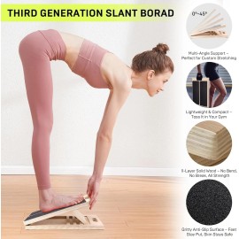 3rd Gen Adjustable Slant Board for Calf Stretching & Squat Wedge – Non-Slip P...