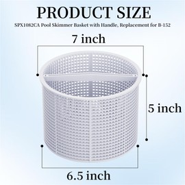 SPX1082CA Skimmer Basket with Handle Compatible with Hayward Auto-skim Series Pool Skimmer,Fit for Models SP1082/SP1084 etc, Replacement for Hayward SP1082CA & Aladdin B-152