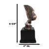 Rainforest Silverback Gorilla Head Bust Statue in Bronze Electroplated Finish