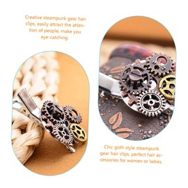 Beavorty Sets Gothic Hair Clips Steampunk Hair Barrettes for Women Fashion Slides Decorative Accessories Pcs