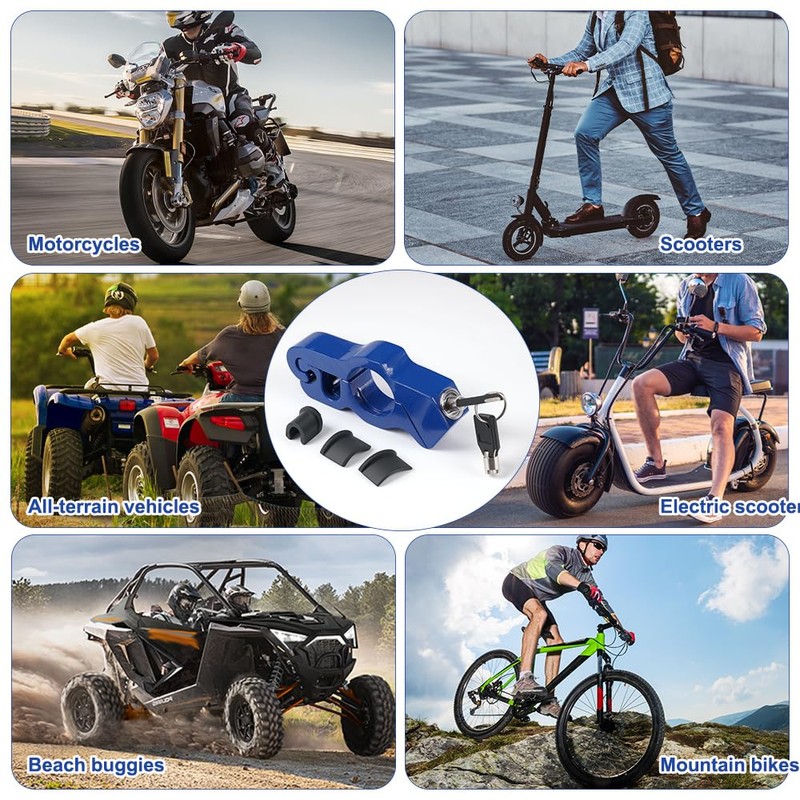 Robust Motorcycle Lock, Aluminium Alloy Brake Disc Lock Motorcycle Adjustable