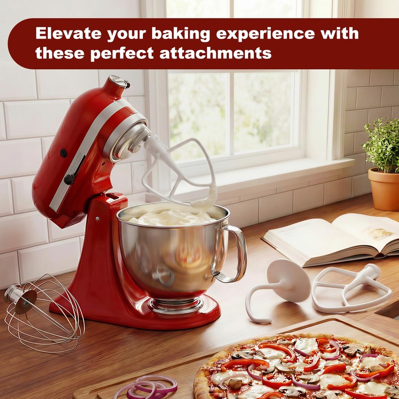 Mixer Attachments for KitchenAid 4.5-5 Qt Tilt-Head Stand Mixer, Dishwasher