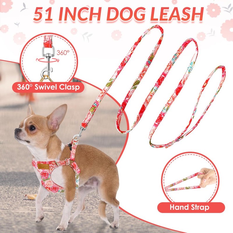 SlowTon Dog Harness Small Sized Dog - Soft XXS Dog