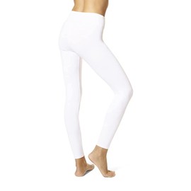 HUE Womens Leggings, White, Medium US