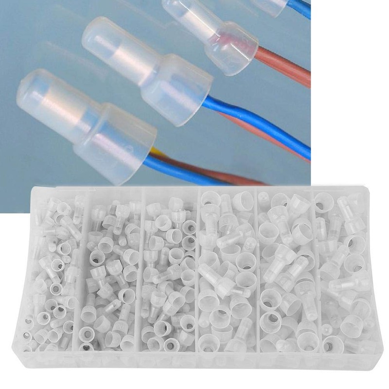 300Pcs 22-16/16-14/12-10 Gauge Close End Cap Crimp Terminals Connectors Kit
