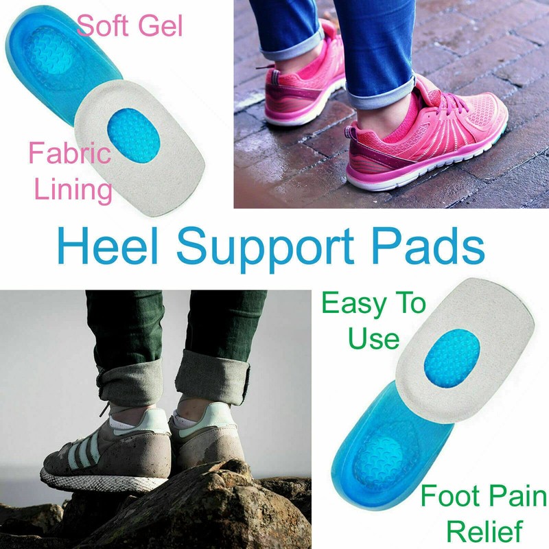 ebuyerfix Heel Support Pads Orthotic Cushion Gel Cup for Sensitive