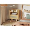 SUPERJARE Nightstands Set of 2, Night Stands with Charging Station