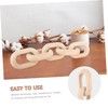 CAXUSD Hand Carved Wood Chain Link Decor Outdoor Decor Neutral