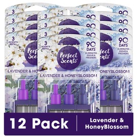 Perfect Scents 3 Scents Air Freshener Refill - Compatible with 3volution Lavender & Honey blossom 20ml (12 Pack)