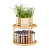 Relaxdays Revolving Spice Rack, Shelf Organiser, Cosmetic Stand, Kitchen Carousel,