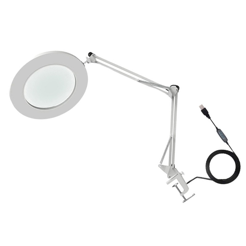 10X Magnifying Glass with LED Light Flexible Arm Brightness Adjustable