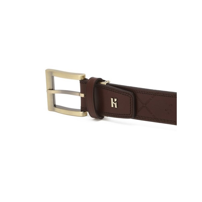 Hazzys (대구신세계)HAZZYS ACC 브라운 로고패턴 소가죽 벨트 HJBE3E013W3 (DAEGU SHINSEGAE)