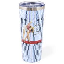 Boston International Anne Taintor Stainless Steel Travel Tumbler with Lid, 22-Ounces, Yoga