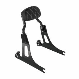 Sissy Bars Fits for 06-17 Harley Dyna Street Bob FXD FXDB FXDL FXDLS Black Detachable Passenger Backrest Lattice Stitch Pad