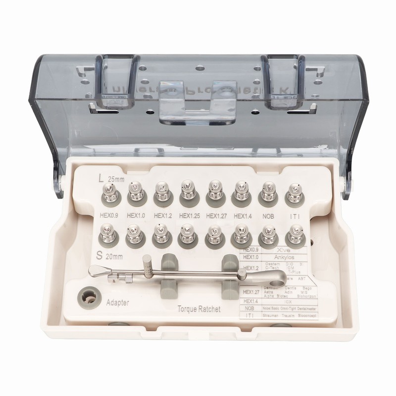 16pcs Dental Implant Screwdriver Stainless Steel Professional Heat Resistant Precise