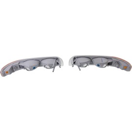 National RV Tropical 2003-2007 RV Motorhome Pair (Left & Right) Diamond Clear Chrome Front Lamps Turn Signal Lights