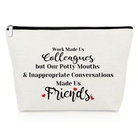 Work Friends Gifts Makeup Bag Colleague Appreciation Gifts Thank You Gifts for Coworker Birthday Gift Friendship Gifts for Work Colleagues Cosmetic Bag Work Bestie Leaving Gift Christmas Travel Pouch