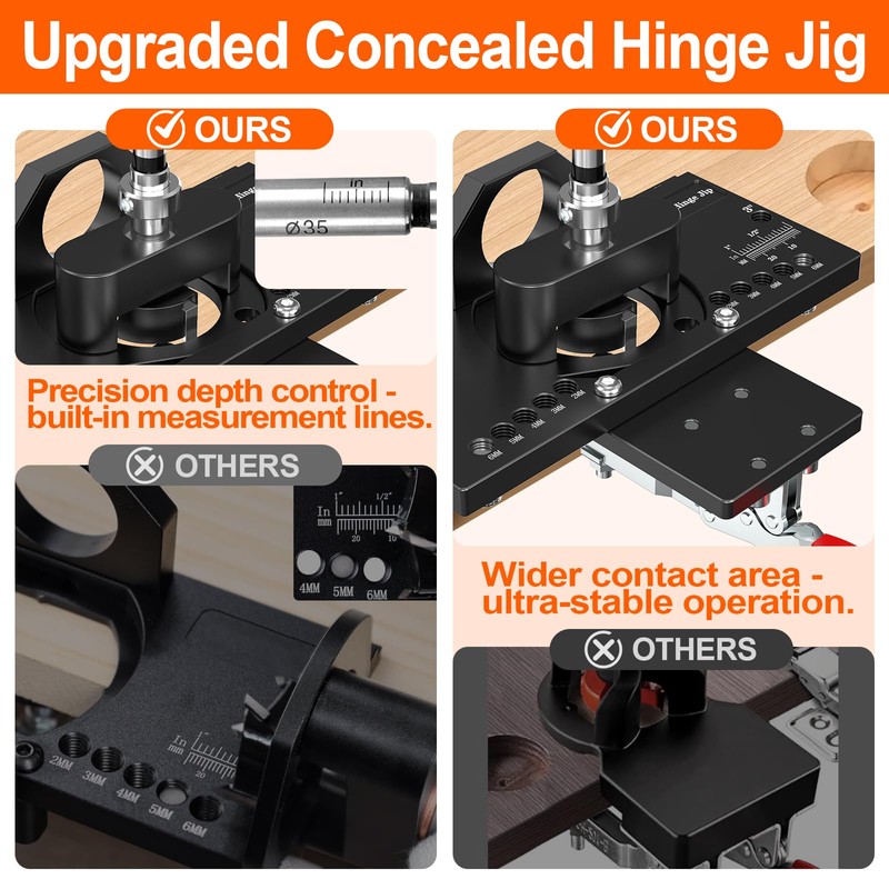 M-T Concealed Hinge Jig, 35mm Metal Cabinet door Hinge Jig