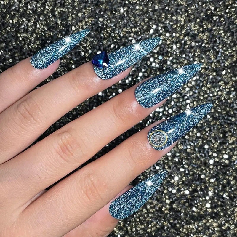 Esmalte Uñas Gel Diamante Reflectante Brillante Purpurina