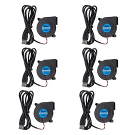 DIANN 6pcs 5015 Brushless Cooling Fan DC 5V 3D Printer Fan 50x15mm USB Fan for RepRap i3 CR-10 and Other Small Appliances Repair Replacement