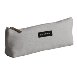 Pen Case, Large Capacity, Simple, Stylish, Korean Cosmetic Pouch, Pencil Case, Small Items, High School Students, College Students, Boys, Girls, Stationery, gray, Large Capacity