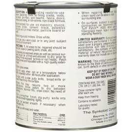 SYNKOLOID SYNKO Exterior Spackling Paste Spackle Repairs Wood, Masonry, Stucco 1-Quart